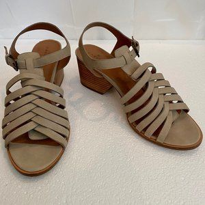 Caslon Cream Leather Strappy Sandals, 9.5 *NEW"